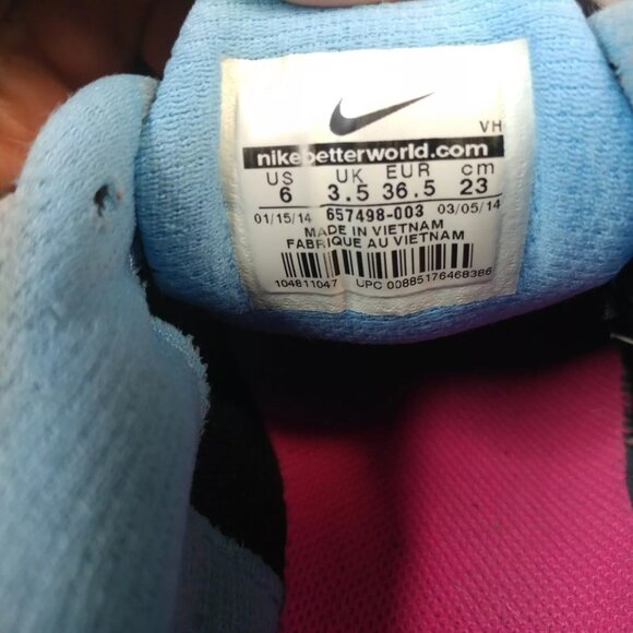 Nike Dual Fusion ST3 Womens Size 6 Running Shoe Black Blue Pink 657498-003 - Picture 2 of 10